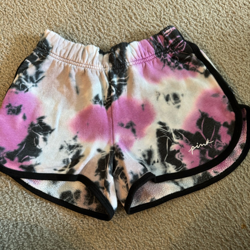 VS PINK tie dye sweat shorts